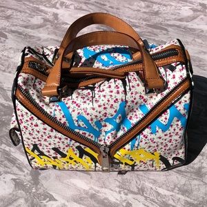 L.A.M.B. Worthington (Ditsy Graffiti) Satchel NWOT